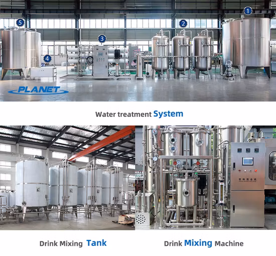 Dcgf Série 3 em 1 Máquinas de Envase de Água Carbonatada Linha de Envase de Refrigerantes para Garrafa Pet Automática Linha de Envase de Bebidas para Refrigerantes