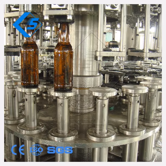 Totalmente nova totalmente automática para bebidas carbonatadas suaves, cerveja artesanal, enlatamento de água, garrafa, garrafa, máquina de enchimento de líquidos (série BCGF)